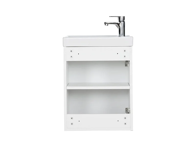 Meuble lave-mains LISA + robinet chromé + miroir rectangulaire