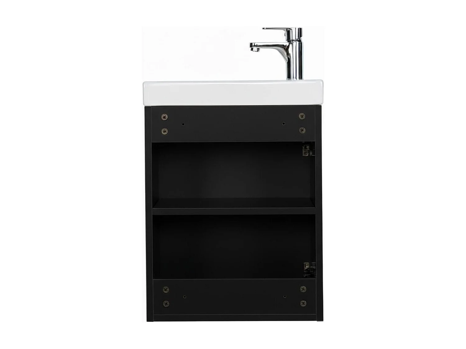Meuble lave-mains LISA + robinet chromé + miroir rectangulaire