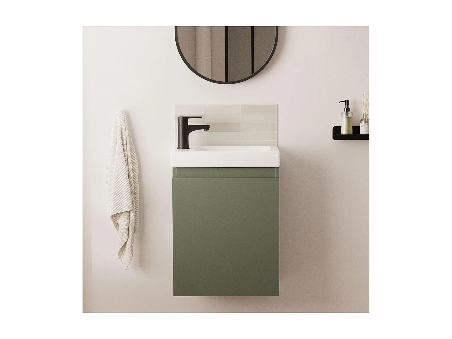 Mobile lavabo LISA nero + rubinetto