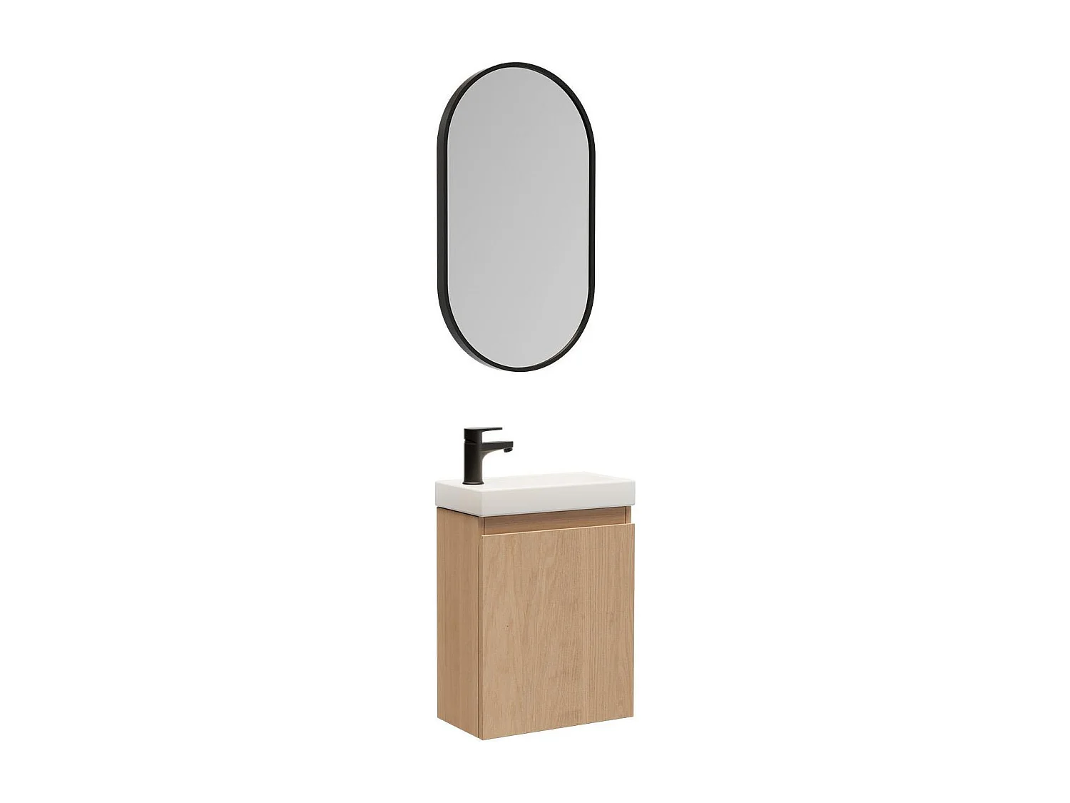Mueble lavabo LISA + espejo ovalado