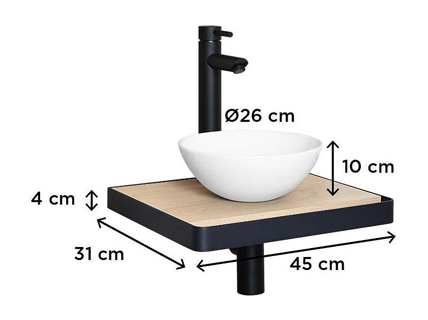 SOHO slanke aanrechtwastafel + waskom