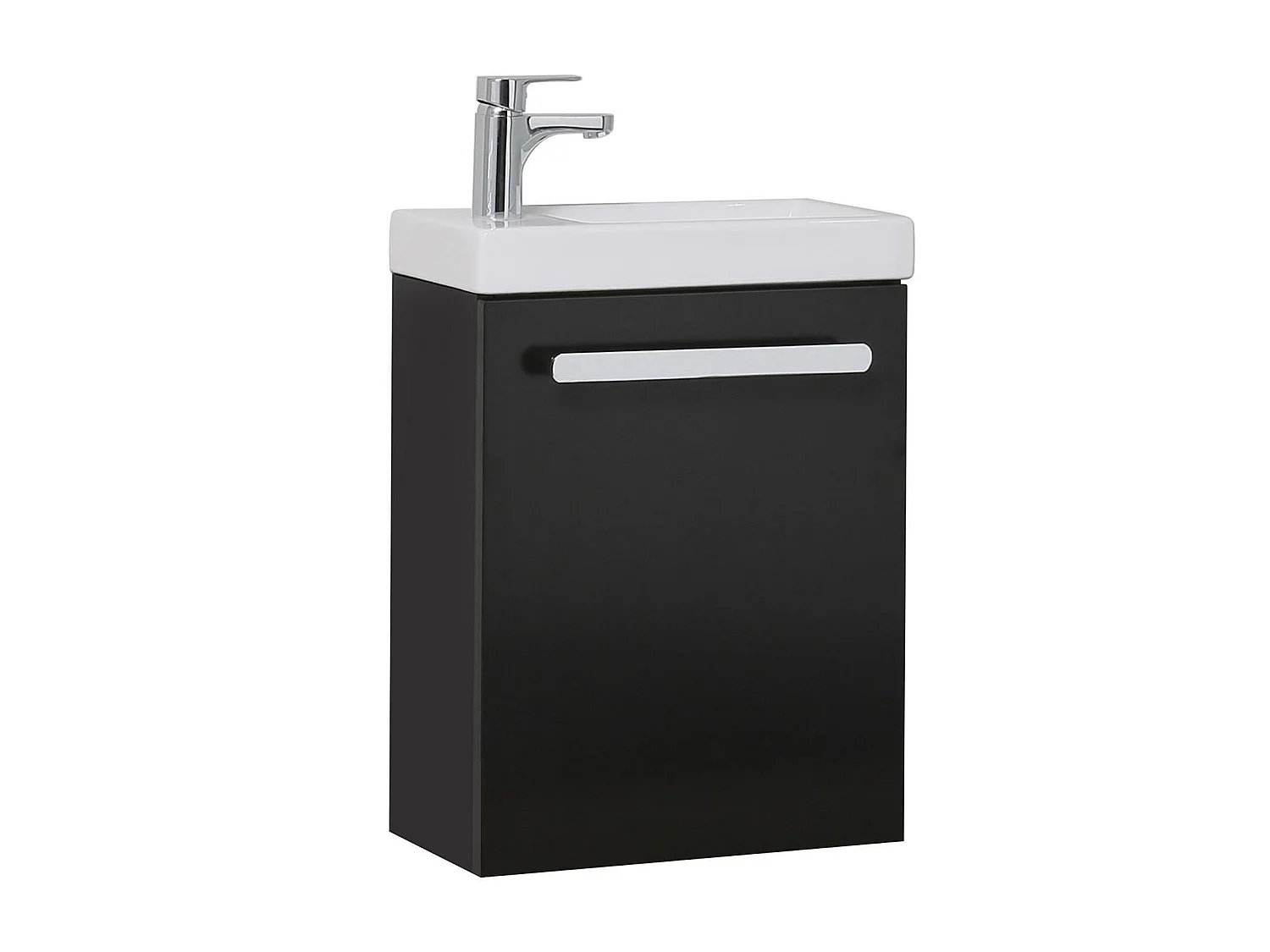 Set lavabo sospeso Nevada con rubinetto cromato