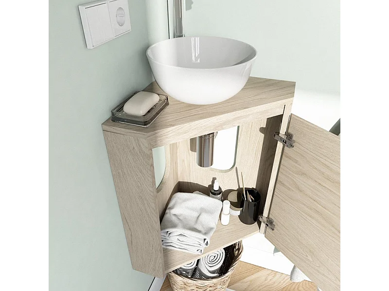 Lavabo angolare SORRENTO + lavabo + mobile
