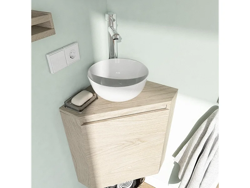 Lavabo angolare SORRENTO + lavabo + mobile