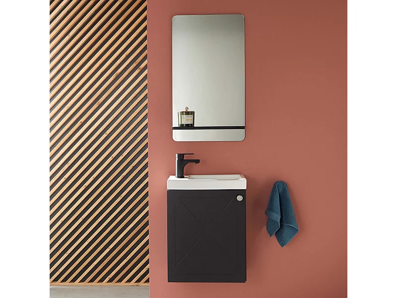 Mueble lavabo AVA + espejo + grifería