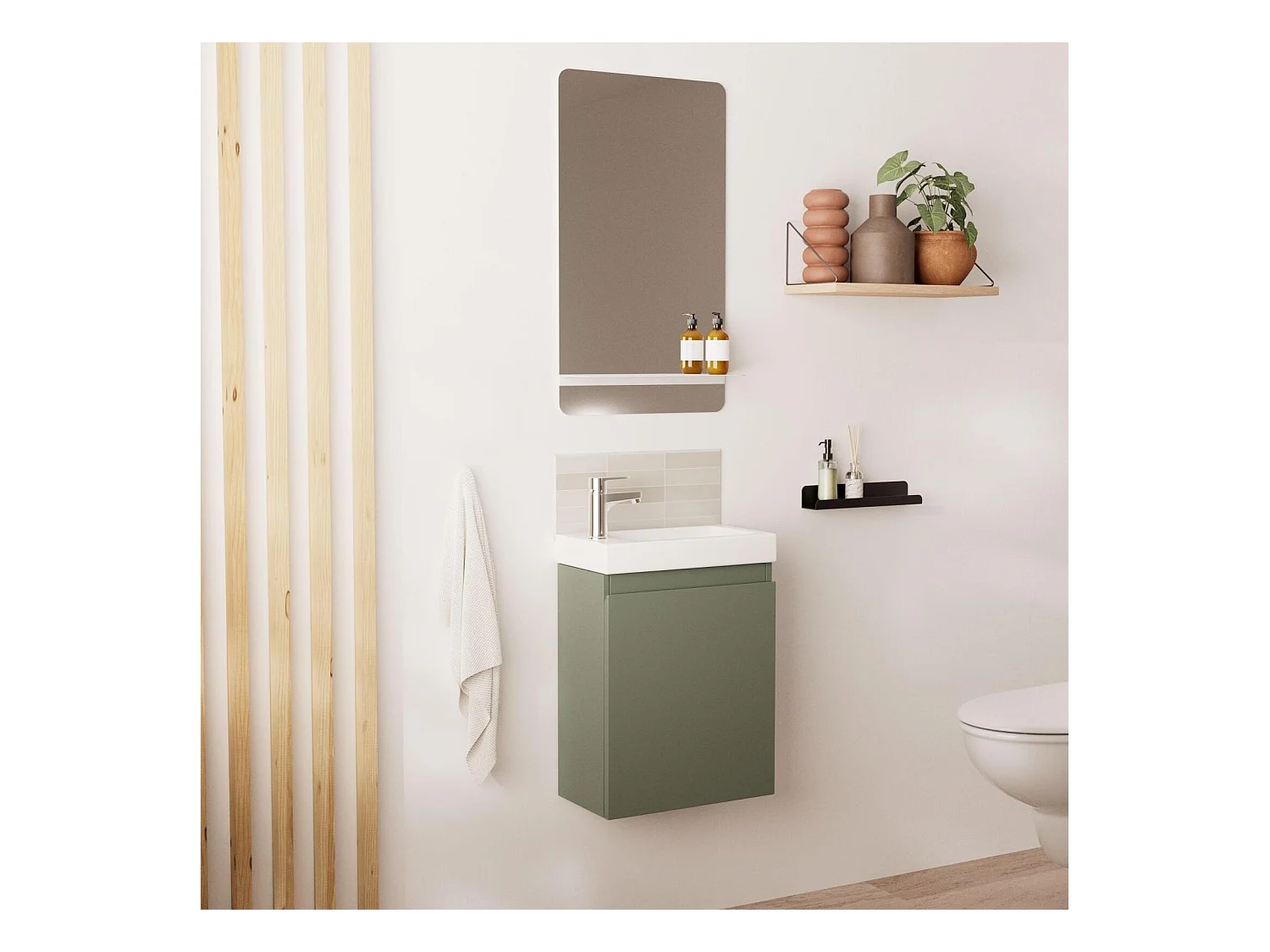 Mobile lavabo LISA + mensola a specchio