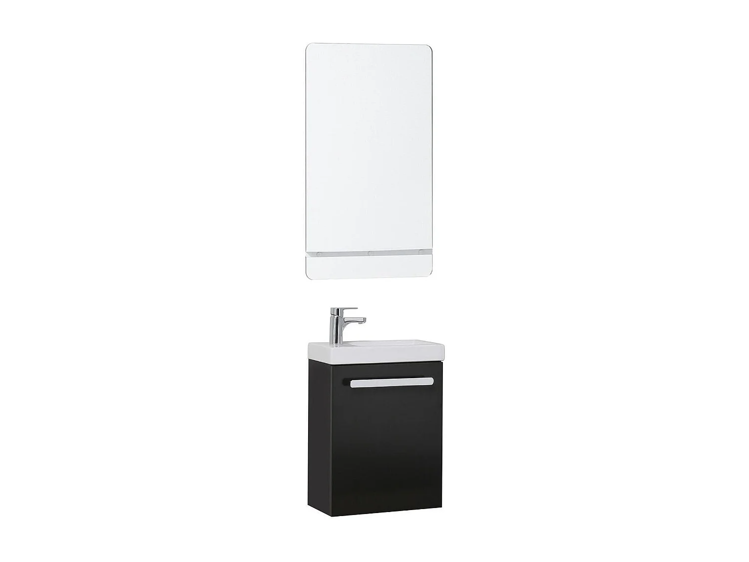 Conjunto de lavabo de pared Nevada con grifo y espejo