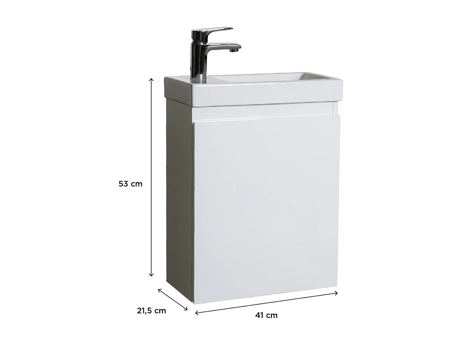 Mobile lavabo LISA nero + rubinetto