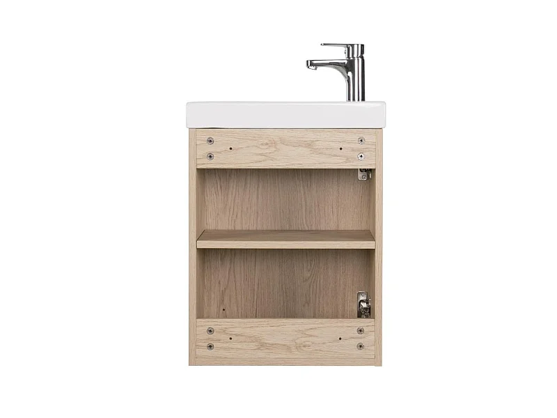 Mobile lavabo FRAME in rovere + rubinetto + set specchio