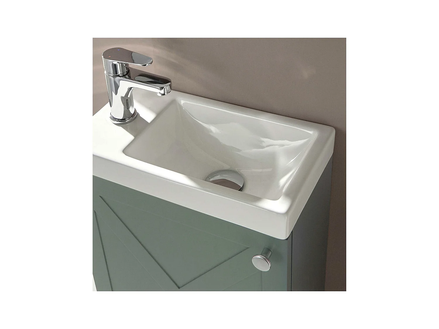 Meuble lave-mains vert de gris AVA