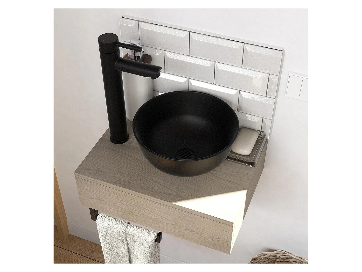 Lavabo de encimera grueso + lavabo SOHO