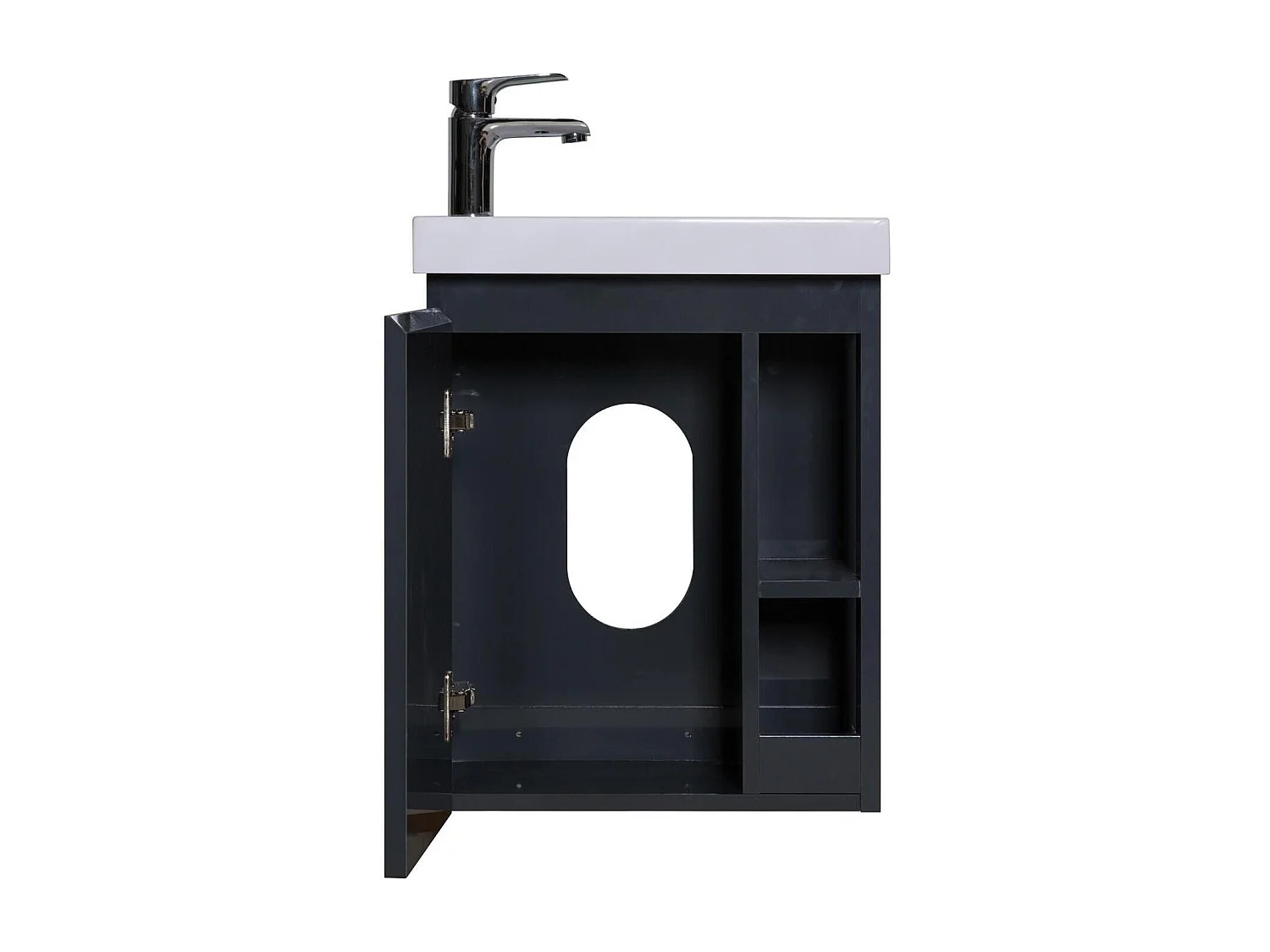 HAMPTON Waschtisch-Set mit seitlicher Ablage und Spiegelablage