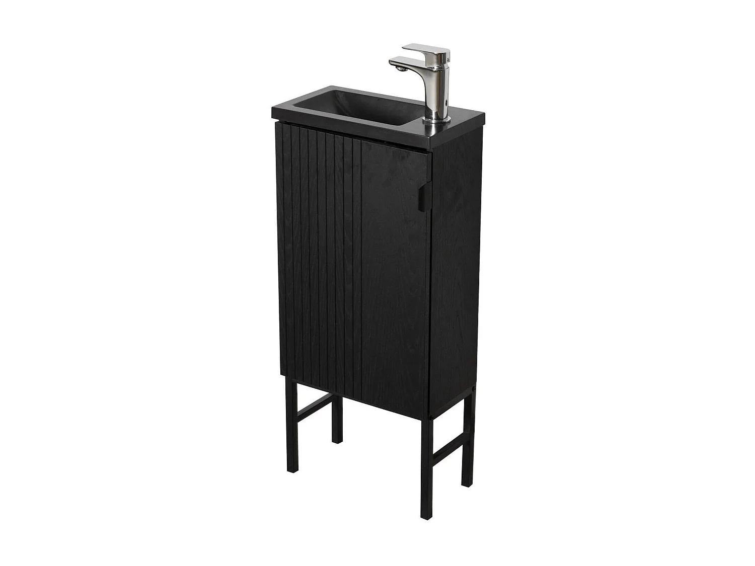 STUDIO freistehendes Waschbecken + Wasserhahn + Spiegel