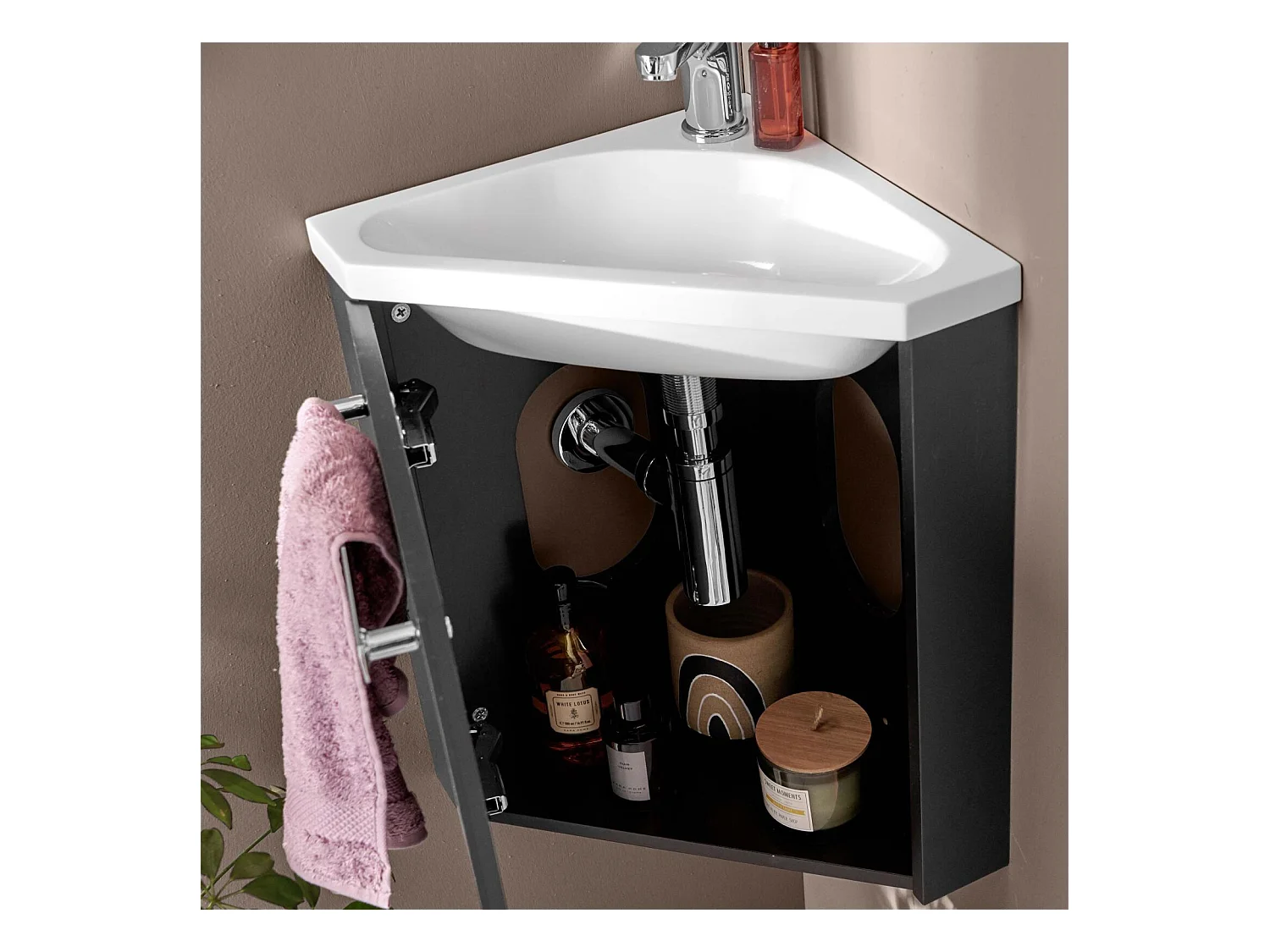 SKINO Eckwaschtischunterschrank