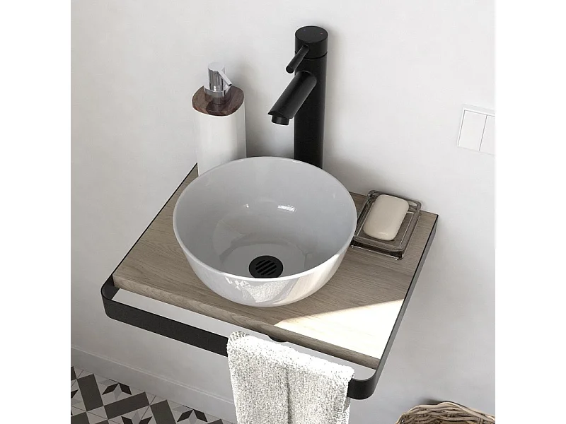 Lavabo SOHO slim + lavabo + grifo + espejo