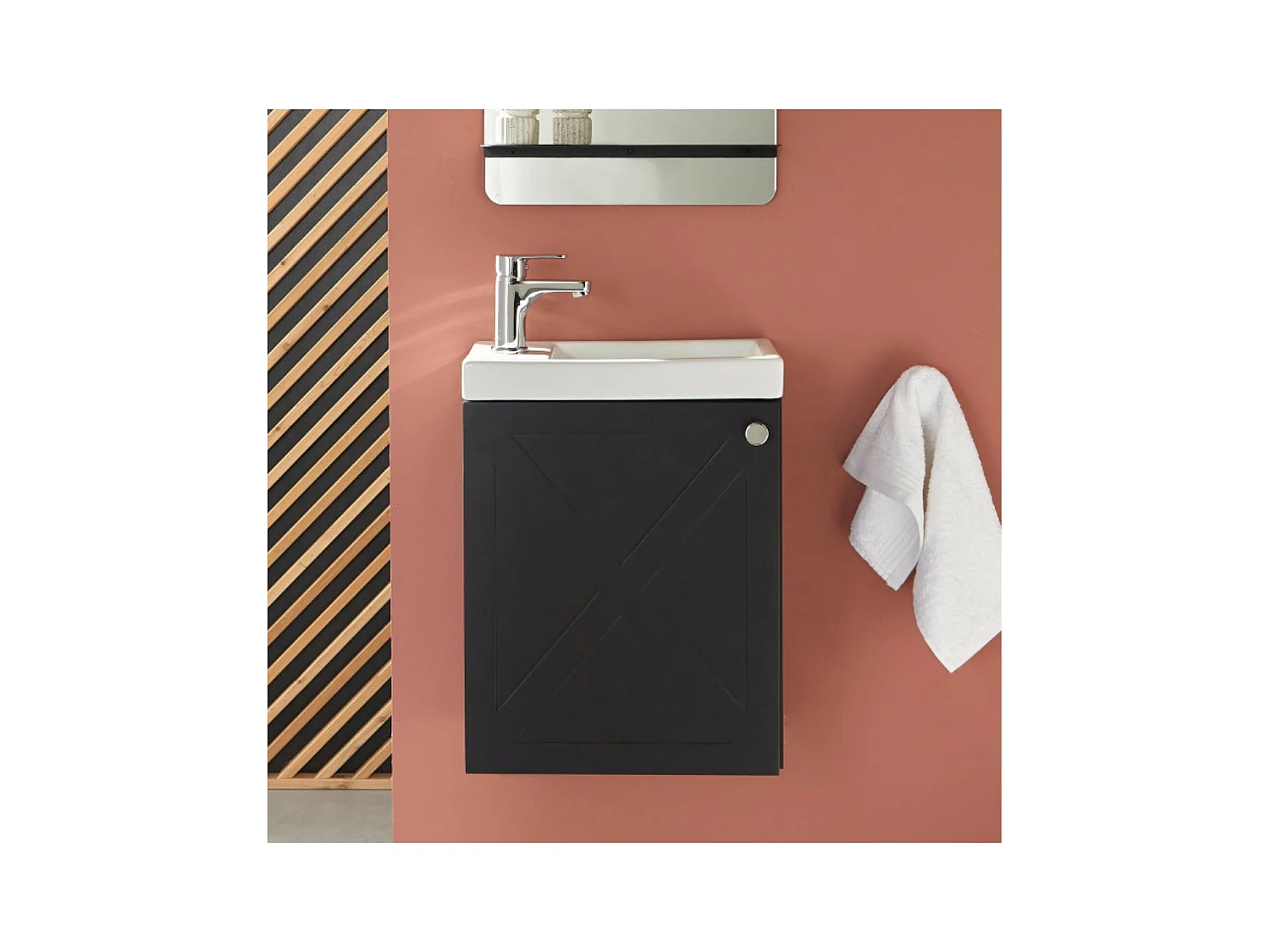 Meuble lave-mains noir carbone AVA