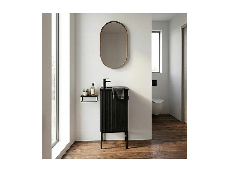 STUDIO freistehendes Waschbecken + Spiegel