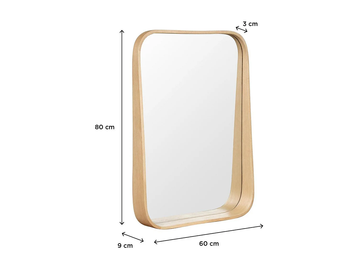 Espejo rectangular 60x80cm MARIUS