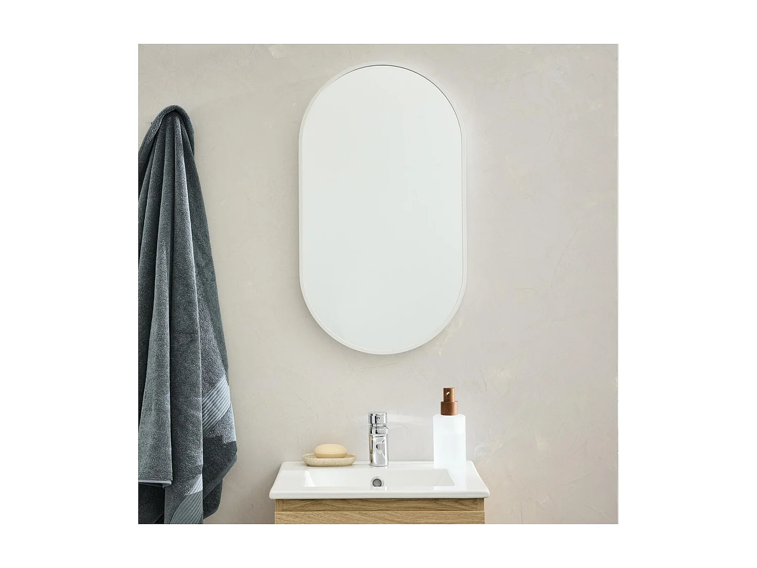 Miroir ovale 40x70cm