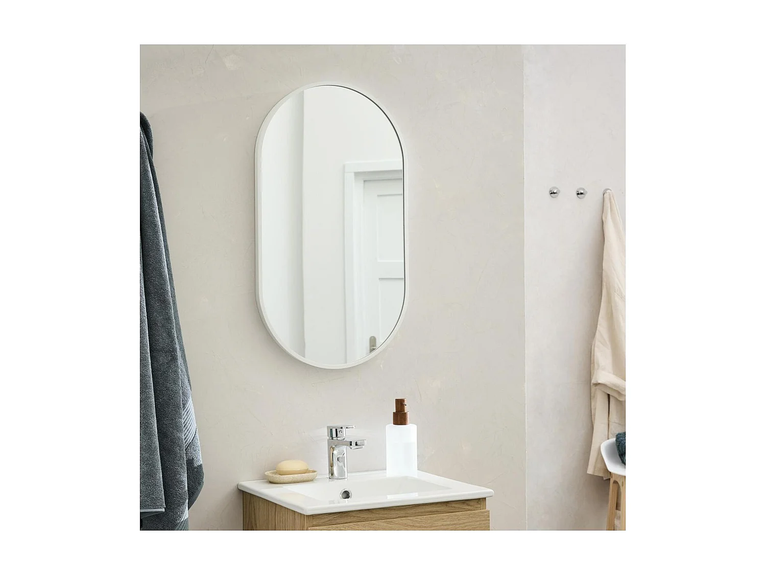 Miroir ovale 40x70cm