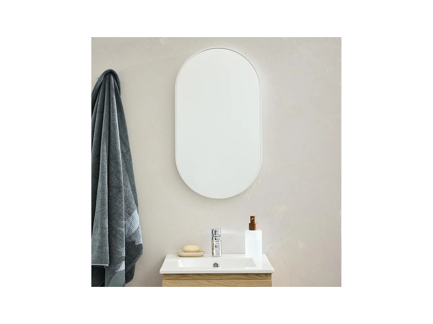 Miroir ovale 40x70cm