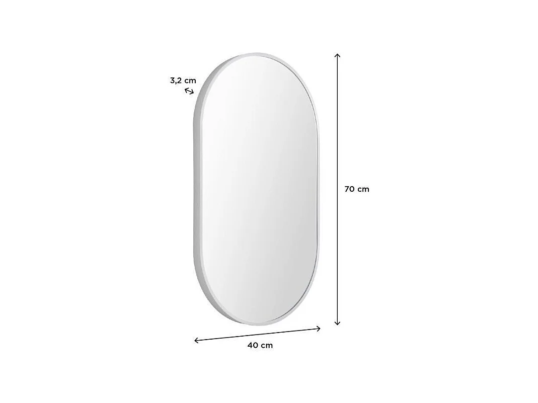 Ovaler Spiegel 40x70cm PEPPER