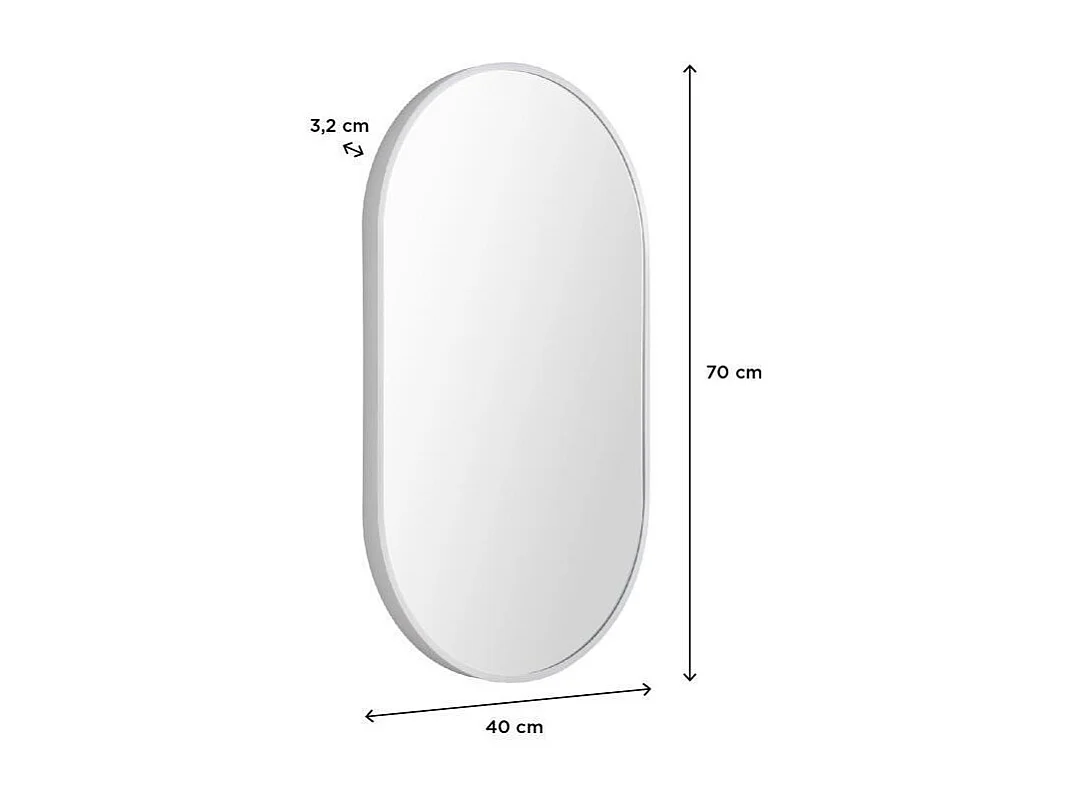 Specchio ovale 40x70cm PEPPER