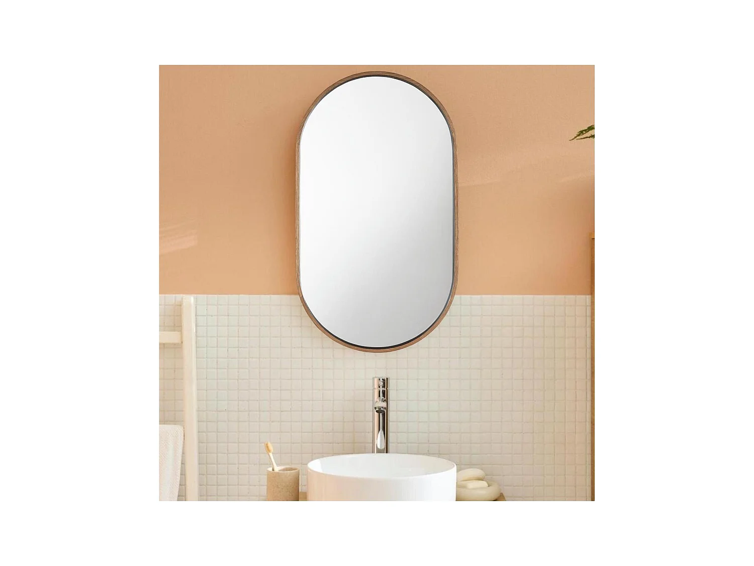 Miroir ovale 40x70cm