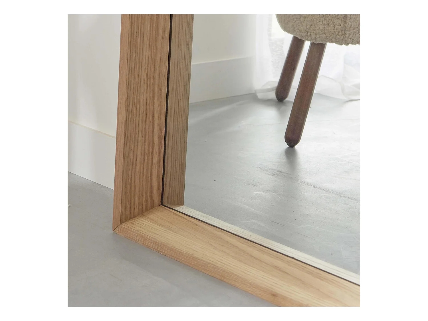 Espejo rectangular de roble GABY