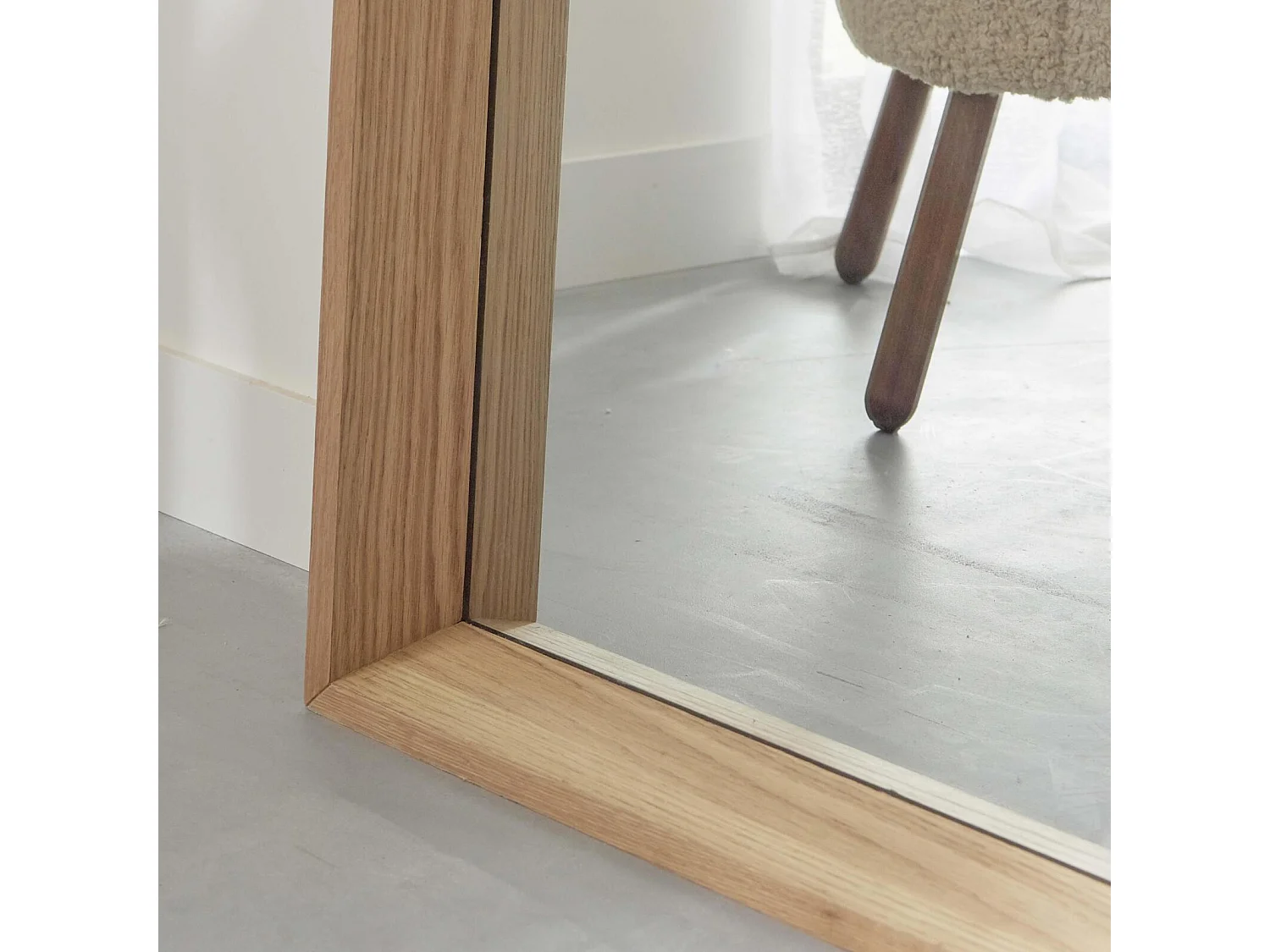 Espejo rectangular de roble GABY