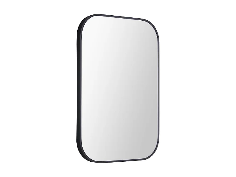 Miroir rectangulaire réversible en métal noir 50x70cm