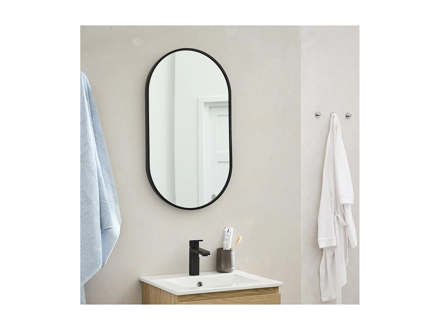 Miroir ovale 40x70cm