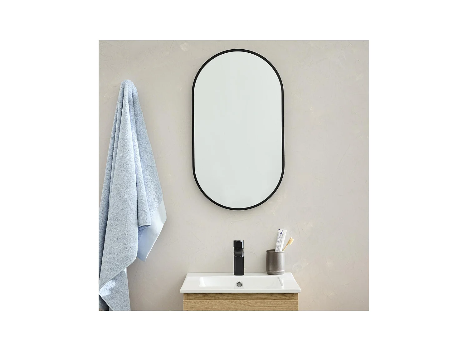 Miroir ovale 40x70cm
