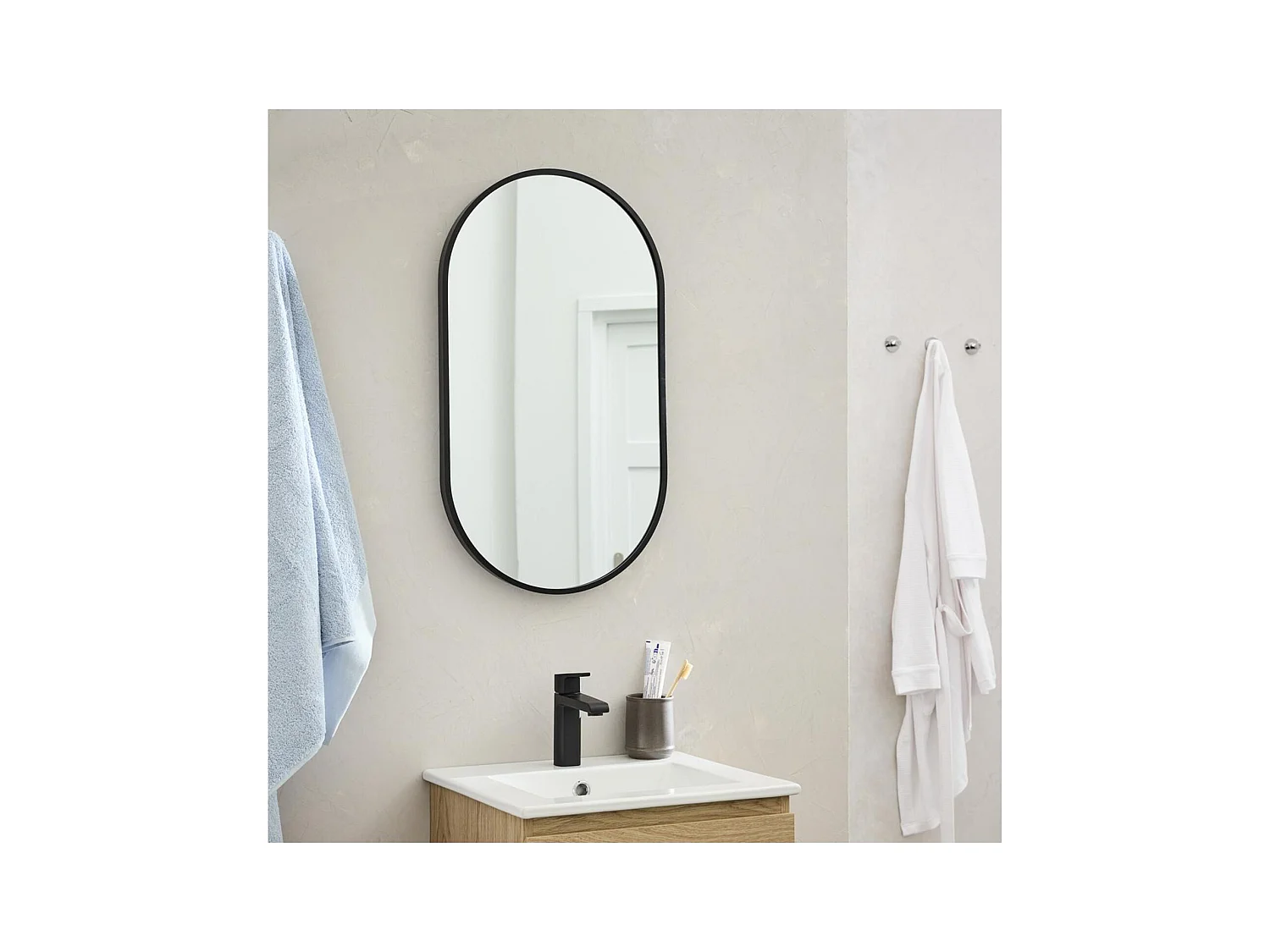 Ovaler Spiegel 40x70cm PEPPER