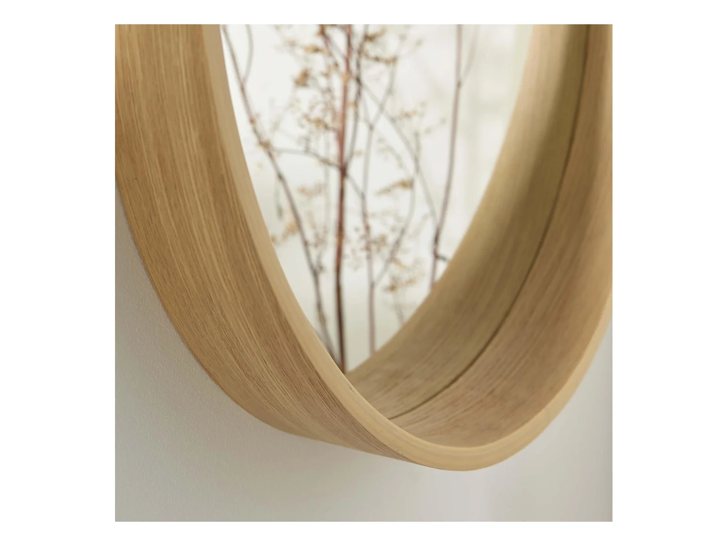 VALI ronde eiken spiegel