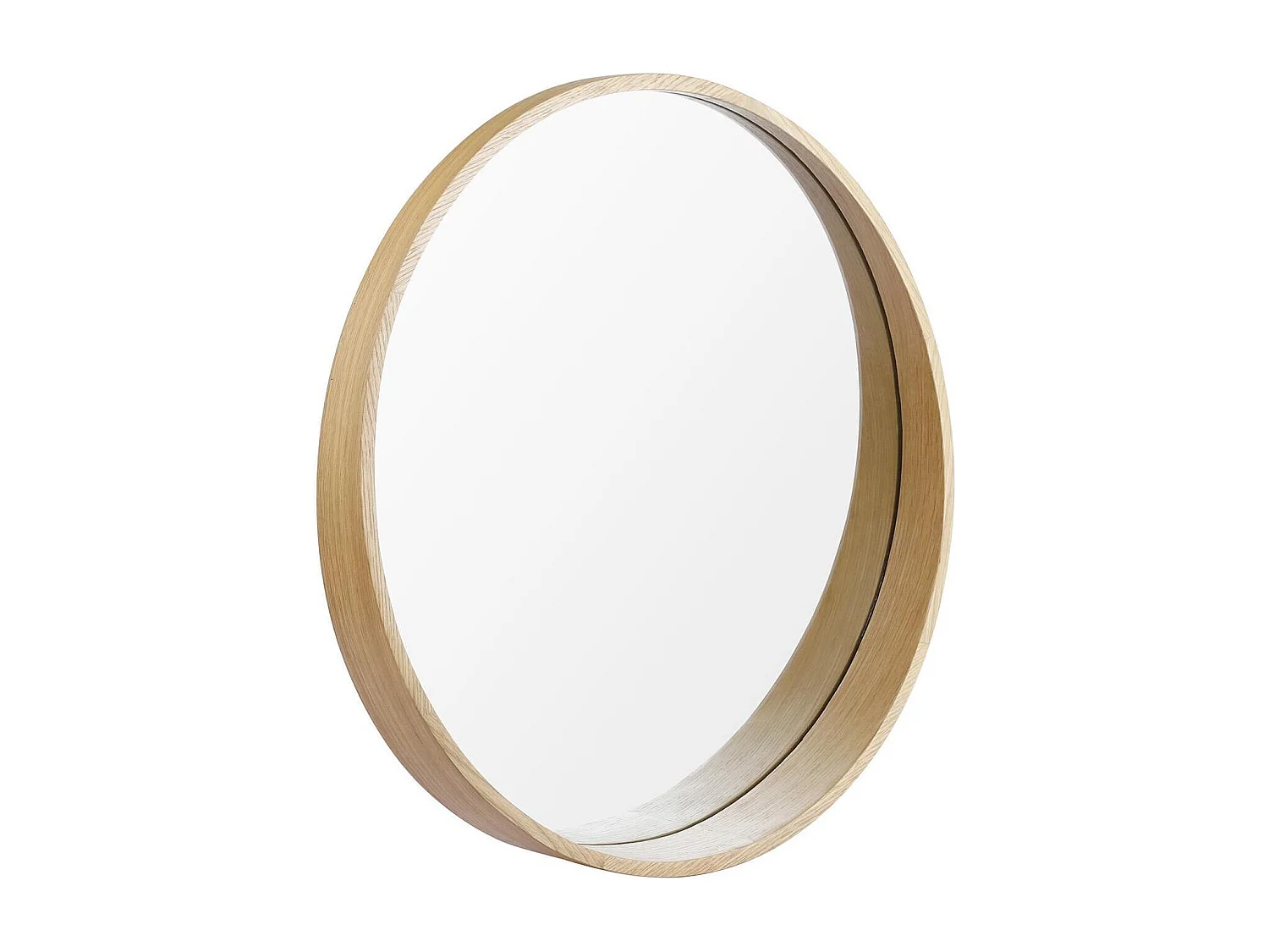 Specchio rotondo in rovere VALI