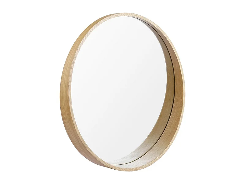 Lustro okrągłe dębowe VALI