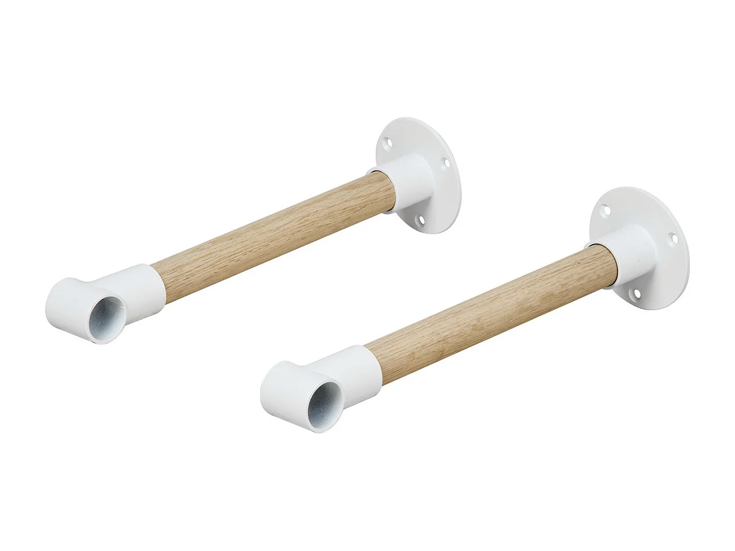 Penderie murale bois et métal blanc 100cm