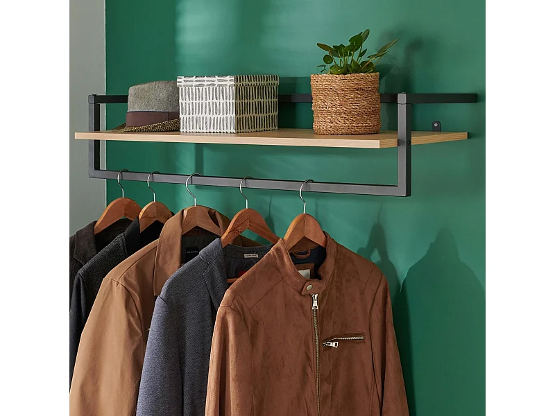 Etan houten en metalen wandkast