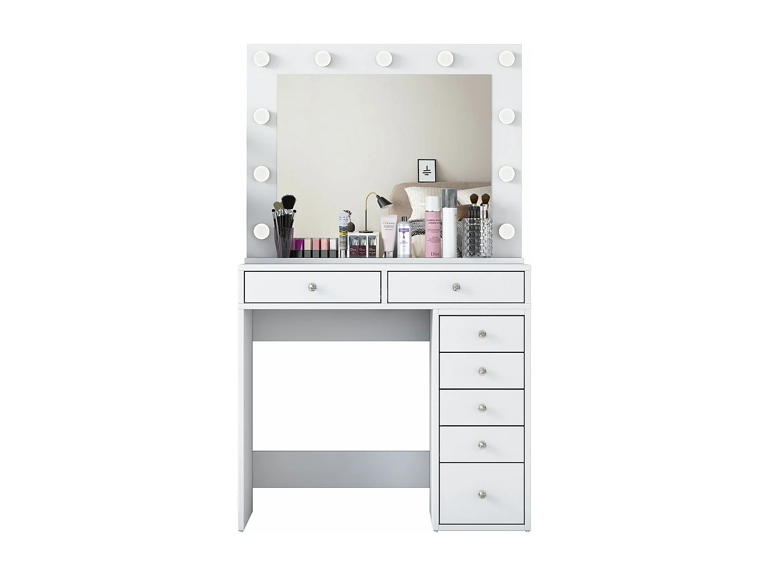 Coiffeuse moderne Beline L90cm Blanc