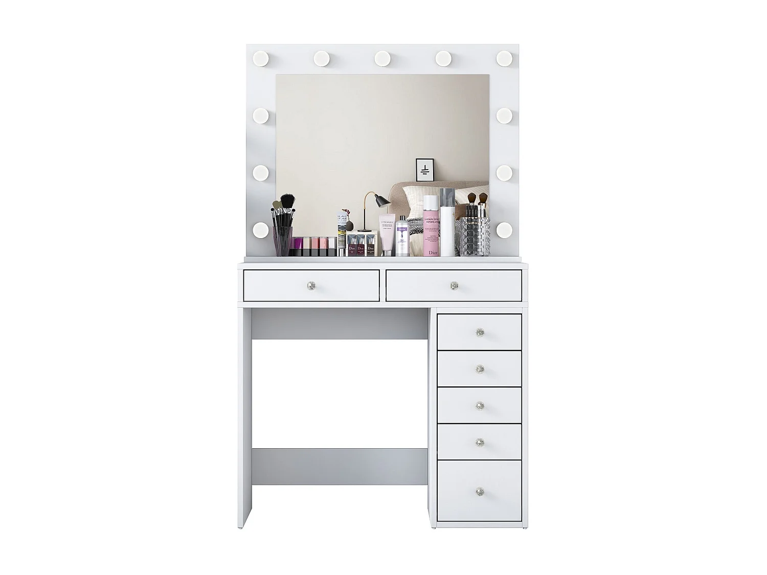 Coiffeuse moderne Beline L90cm Blanc