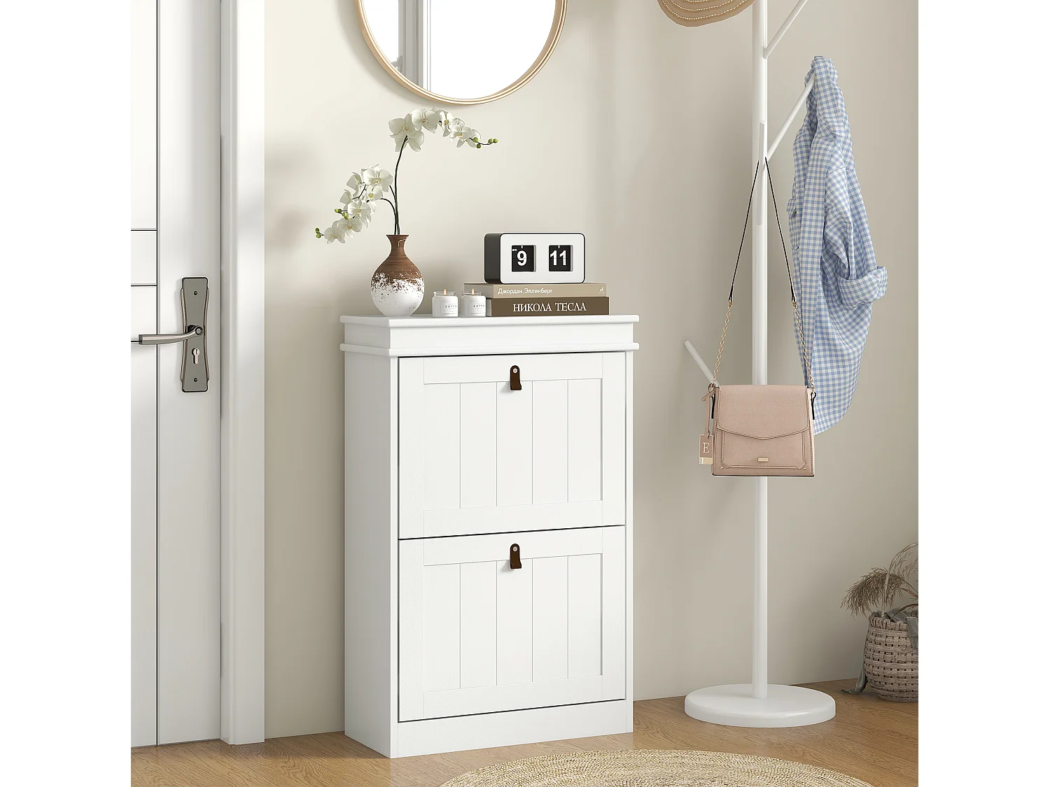 Zapatero blanco 54x24x82.5 cm HOMCOM