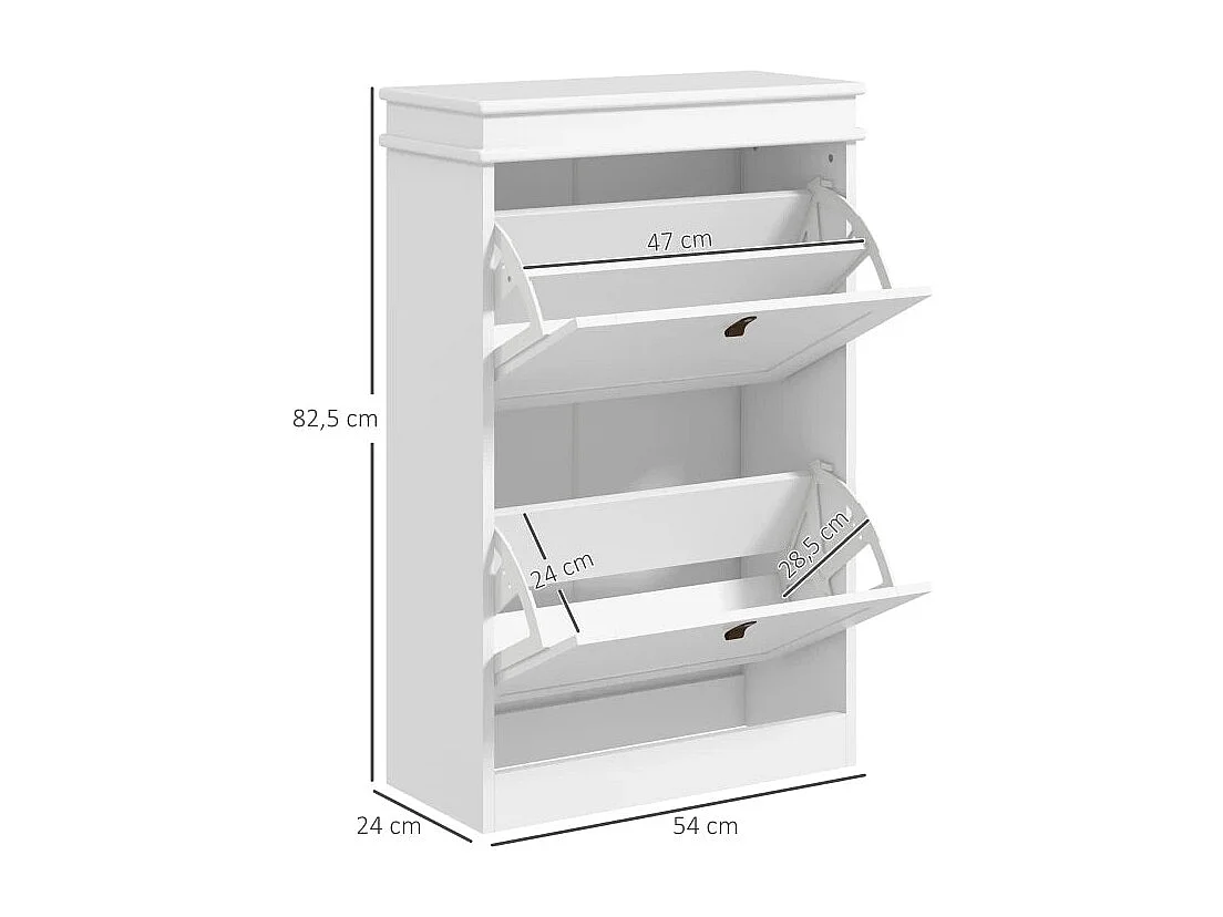 Zapatero blanco 54x24x82.5 cm HOMCOM