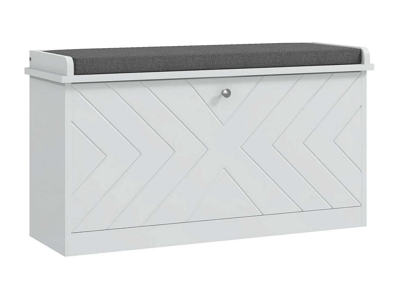 Banco zapatero Lucy Homcom 8 pares de zapatos blanco 44,5x80x26 cm