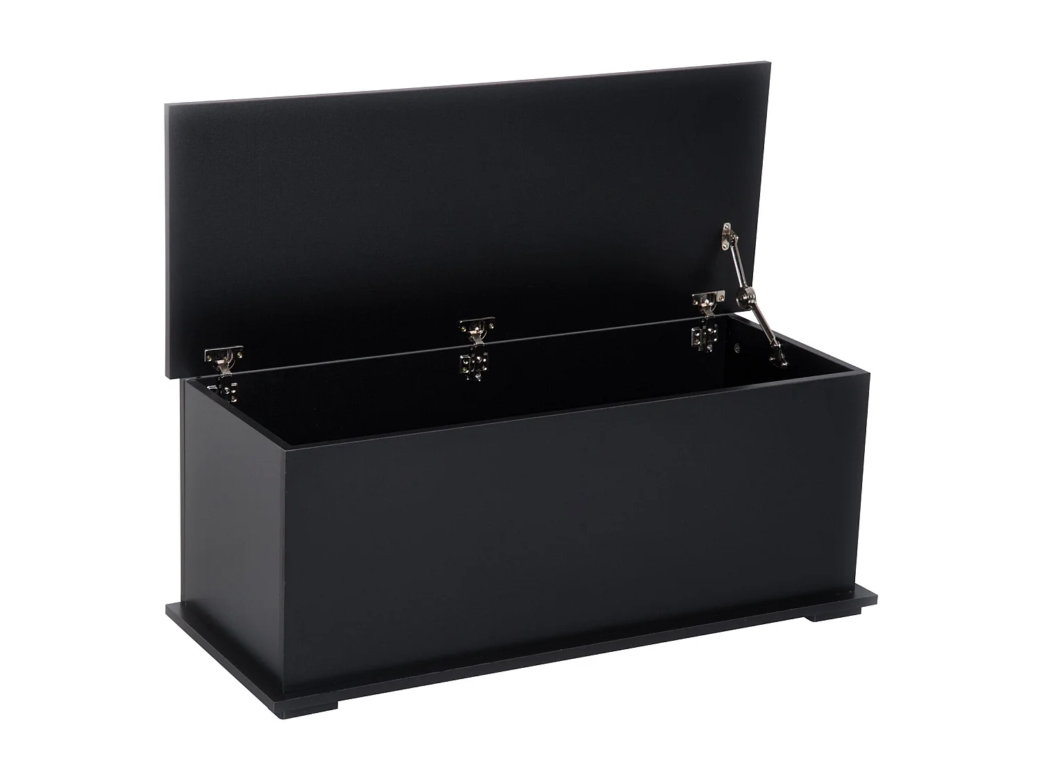 HOMCOM Baú de Armazenamento de Madeira Preto - Banco Multifuncional para Sala e Quarto, 60kg, 100x40x40 cm