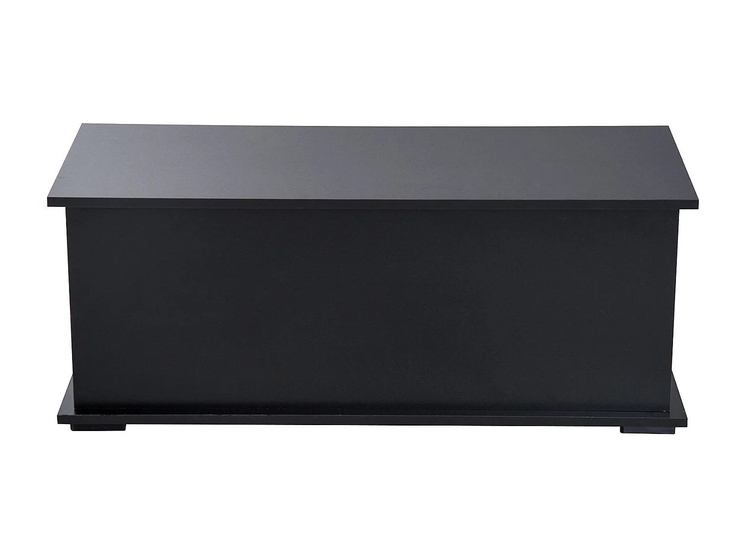 HOMCOM Baú de Armazenamento de Madeira Preto - Banco Multifuncional para Sala e Quarto, 60kg, 100x40x40 cm