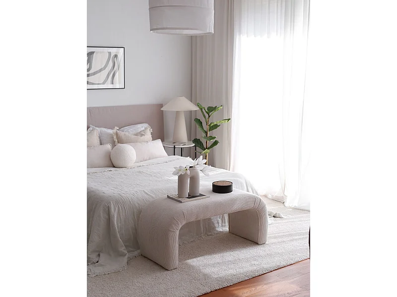 Pufe Luxuoso Nu Bench Fitilli - Conforto e Estilo em Branco