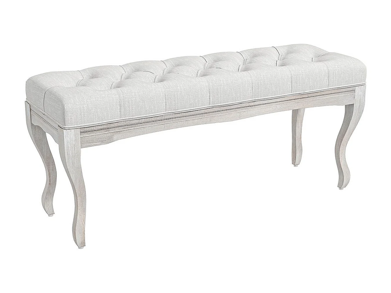 Banco acolchado Trento Homcom 120kg crema 49x110x37 cm