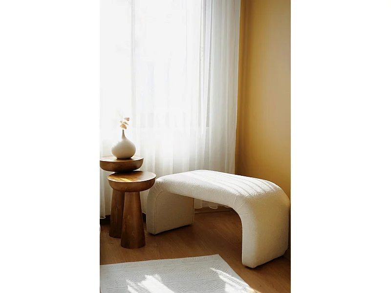 Pufe Luxuoso Nu Bench Branco - Conforto e Estilo para o Seu Espaço