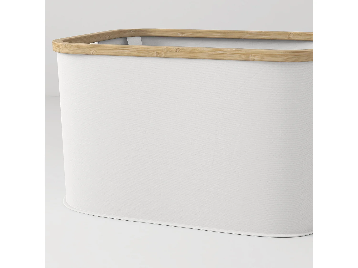 Cesto para Roupa Dobrável HOMCOM 36L com Alças - Creme para Casa de Banho e Lavandaria